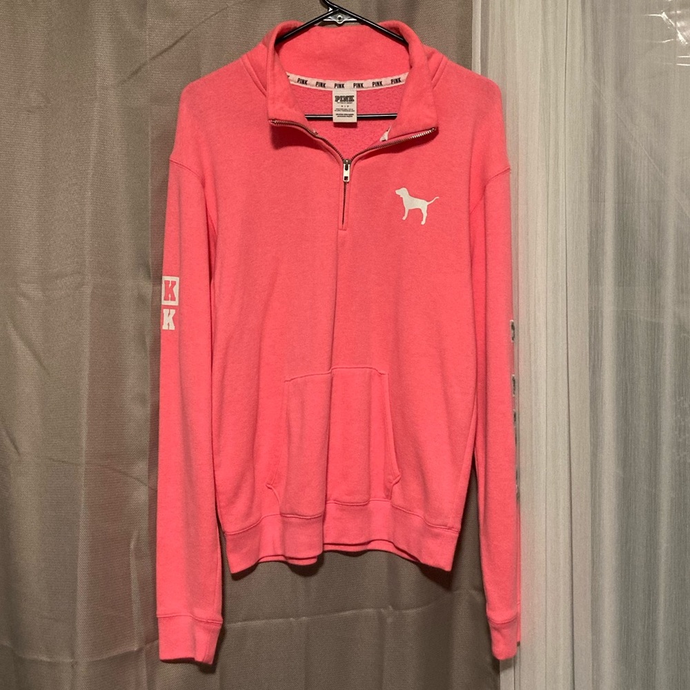 PINK half zipped sweater